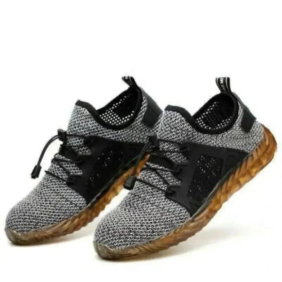 Indestructible Beyond Protection Black White Soft Steel Toe Mens Sneakers Sz 40 - Picture 1 of 13